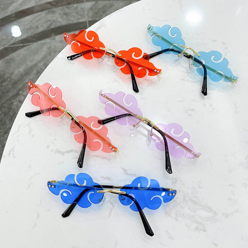 Retro Auspicious Cloud Ocean Piece Sunglasses