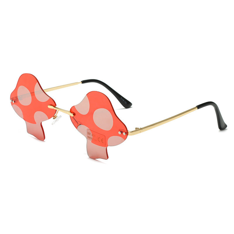 Rimless Mushroom Frame Sunglasses