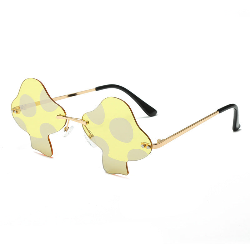 Rimless Mushroom Frame Sunglasses