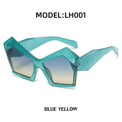 Fashion Street Shooting Polygonal Sunglasses