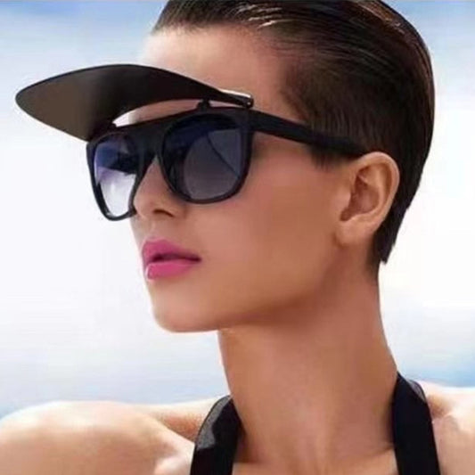 Hat Style Dual-purpose Flip-up Sunglasses