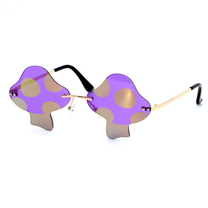 Rimless Mushroom Frame Sunglasses