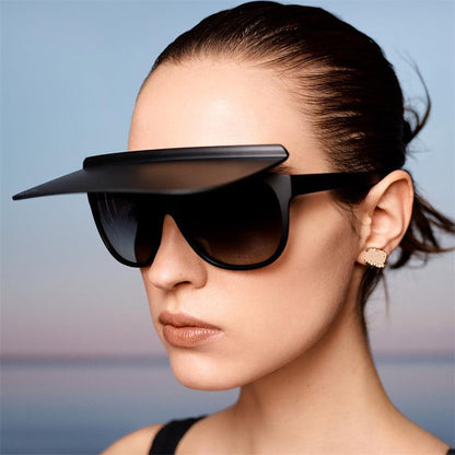 Hat Style Dual-purpose Flip-up Sunglasses